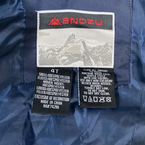 Snozu Toddlers Snow Bibs Navy Blue - Size 4T - Picture 3 of 3